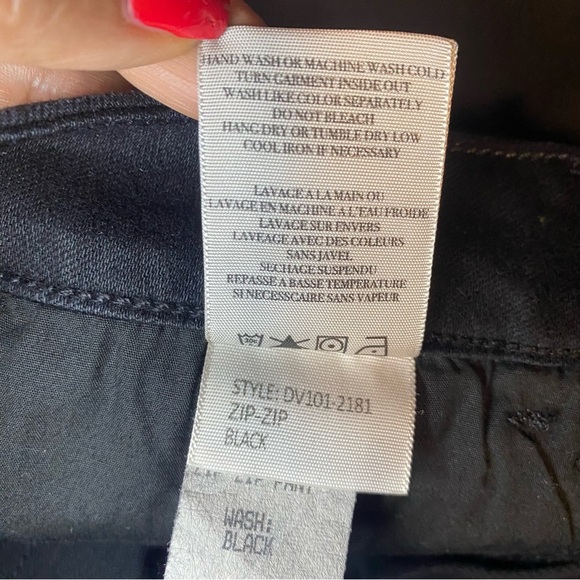 NWT Vince Wash Black Ankle Zip Skinny Jeans - Size 26 - Picture 6 of 7